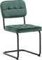 Furnihaus Eetkamerstoelen Set van 2 Flexa - Groen - Metaalpoot - Fluweel