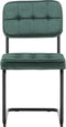 Furnihaus Eetkamerstoelen Set van 2 Flexa - Groen - Metaalpoot - Fluweel