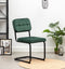 Furnihaus Eetkamerstoelen Set van 2 Flexa - Groen - Metaalpoot - Fluweel