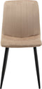 Furnihaus Eetkamerstoelen Set van 2 Fox - Mink - Metaalpoot - Fluweel