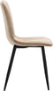 Furnihaus Eetkamerstoelen Set van 2 Fox - Mink - Metaalpoot - Fluweel