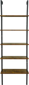 Furnilux 5-Laags Wandgemonteerde Opbergladder - Boekenplank met Metalen Frame - 60x24 cm Planken