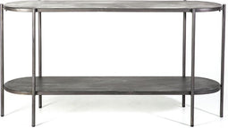 Furnilux - Bijzettafel Burly - Industrieel - Ovaal - Metaal - 150 x 44 x 80 cm