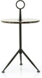 Furnilux - Bijzettafel Rond Dober - Marmer Bruin - 42 x 42 x 74 cm