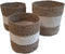 Furnilux Collection plantenbakken - Mandenset - 3 stuks - Naturel en wit