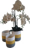 Furnilux Collection plantenbakken - Mandenset - 3 stuks - Naturel wit en geel