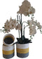 Furnilux Collection plantenbakken - Mandenset - 3 stuks - Naturel wit en geel