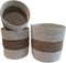 Furnilux Collection plantenbakken - mandenset - 3 stuks - wit en naturel
