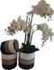 Furnilux Collection plantenbakken - Mandenset (3 stuks) - Wit en naturel en zwart