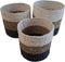 Furnilux Collection plantenbakken - Mandenset (3 stuks) - Wit en naturel en zwart