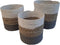 Furnilux Collection plantenbakken - Mandenset - 3 stuks - Wit en Naturel en Grijs