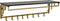 Furnilux - Kapstok 110 x 30 x 27 cm - XXXL Wand kapstok De Luxe -FAMILIE Kapstok - Hoedenplank met 8 Haken - GOUD -Zwart