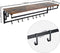 Furnilux - Kapstok 110 x 30 x 27 cm - XXXL Wand kapstok De Luxe -FAMILIE Kapstok - Hoedenplank met 8 Haken - Industrieel Bruin