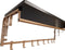 Furnilux - Kapstok 110 x 30 x 27 cm - XXXL Wand kapstok De Luxe -FAMILIE Kapstok - Hoedenplank met 8 Haken - GOUD -Zwart