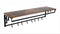 Furnilux - Kapstok 110 x 30 x 27 cm - XXXL Wand kapstok De Luxe -FAMILIE Kapstok - Hoedenplank met 8 Haken - Industrieel Bruin