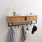 Furnilux kapstok 120 x 24 x 32 cm - XXXL - Wandkapstok Kiruna - 12 haken - Licht Eiken