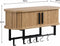 Furnilux kapstok 60 x 24 x 32 cm - Smal - Wandkapstok Kiruna - 8 haken - Licht Eiken