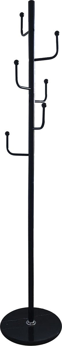 Furnilux Kapstok - Staand - Metaal/Zwart - Marmeren Voet - 37 x 176 cm