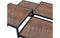 Furnilux - Salontafel - Industrieel - Metaal Zwart - Mango Hout - Hoogteverschillen - 90 x 90 x 40 cm