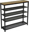 Furnilux - Schoenenrek met 4 Roosters - Metaal, Industrieel design - Bruin en Zwart - 100 x 30 x 92,5 cm