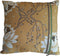 Furnilux Sierkussens - 45x45 cm - Set van 2 - Bloemmotief in okergeel