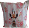 Furnilux Sierkussens - 45x45 cm - Set van 2 - Girafprint - Roze