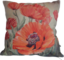 Furnilux Sierkussens - 45x45 cm - Set van 2 - Klaproos Sylvia