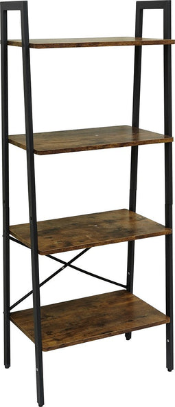 Furnilux Staande Boekenkast - Multifunctionele Opslag - 34x56x138 cm - Staal & MDF