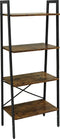 Furnilux Staande Boekenkast - Multifunctionele Opslag - 34x56x138 cm - Staal & MDF
