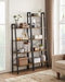 Furnilux Staande Boekenkast - Multifunctionele Opslag - 34x56x138 cm - Staal & MDF