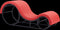Furnilux Tantra Elysium - Tantra Stoel - Rood - Synthetisch leer - Stijlvolle Bank voor Ontspanning