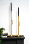 Furnilux Wick kandelaar - goud - small - 16 x 16 x 50 cm