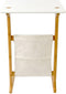 Furniteam Bijzettafel - 100% Bamboe frame - Met afneembare opbergtas - Hoogte 61cm