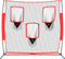 Furniture Limited - Honkbalnet draagbaar 183x105x183 cm Polyester zwart en rood