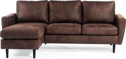 Furntastik 3 zits bank CL L+R, stof Savannah, S430 bruin