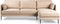 Furntastik 3 zits bank CL rechts, stof Danny, D460 beige