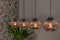 Furntastik Abbasanta Hanglamp, 4-lichts, smoke glas