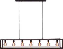 Furntastik Alghero Hanglamp, 7-lichts, zwart
