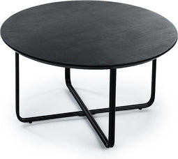 Furntastik Aljezur Salontafel rond, 75 cm, zwart