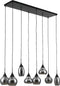 Furntastik Aquileia Hanglamp, 8-lichts, smoke glas