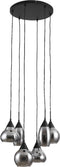 Furntastik Arezzo Hanglamp, 6-lichts, smoke glas
