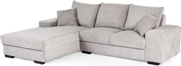 Furntastik Carrara 3 zits bank CL links, stof RIB, grijs