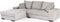 Furntastik Carrara 3 zits bank CL links, stof RIB, grijs