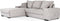 Furntastik Carrara 3 zits bank CL links, stof RIB, grijs