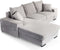 Furntastik Carrara 3 zits bank CL links, stof RIB, grijs