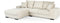 Furntastik Casamari 3 zits bank CL links, stof RIB, naturel