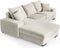 Furntastik Casamari 3 zits bank CL links, stof RIB, naturel