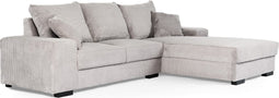 Furntastik Casarano 3 zits bank CL rechts, stof RIB, grijs