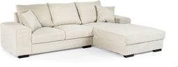 Furntastik Caserta 3 zits bank CL rechts, stof RIB, naturel