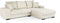 Furntastik Caserta 3 zits bank CL rechts, stof RIB, naturel